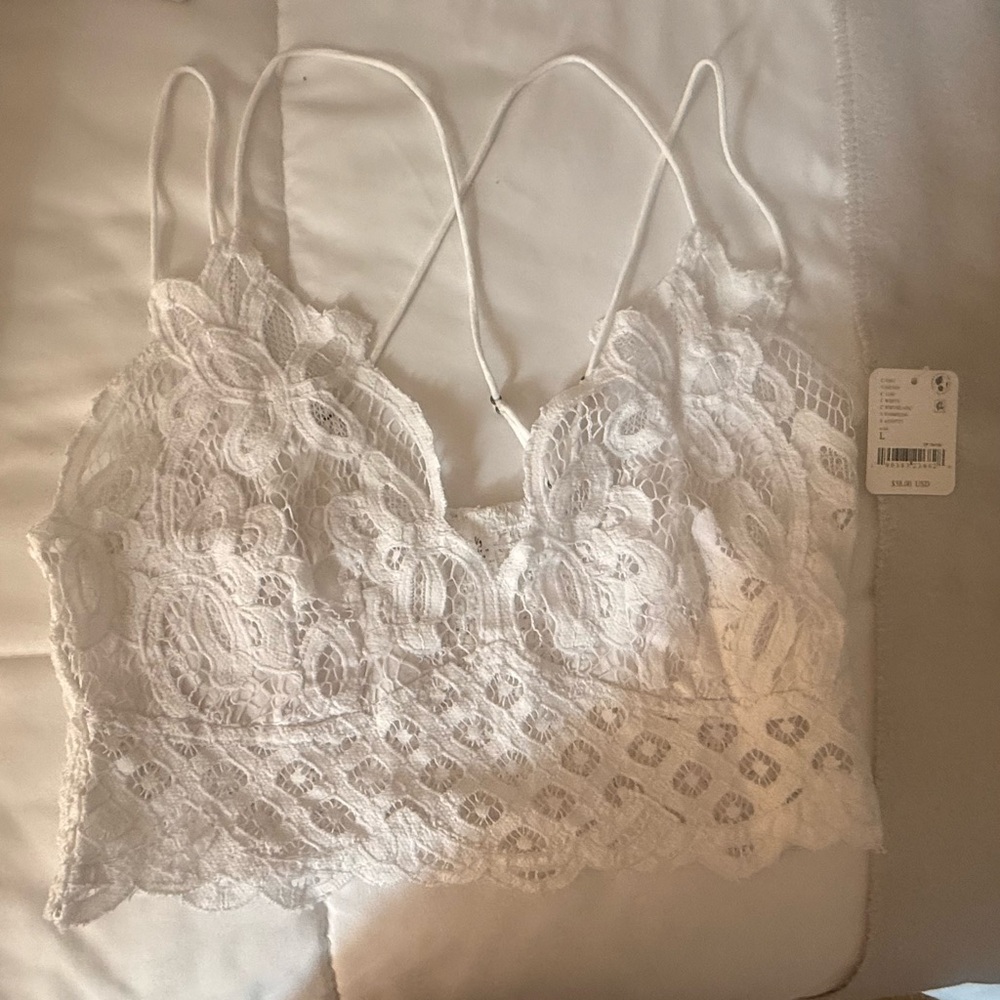 NWT Free People White Lace Bandeau